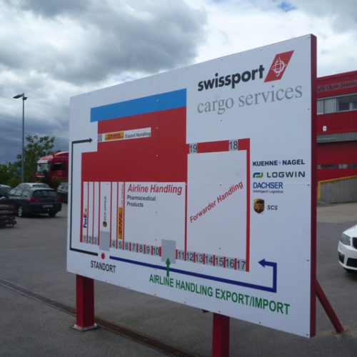 Swissport információs táblák